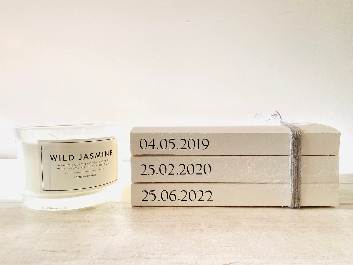 Personalised Decorative Book Stack with your SPECIAL DATES | Coffee Table Books | Home Decor Books