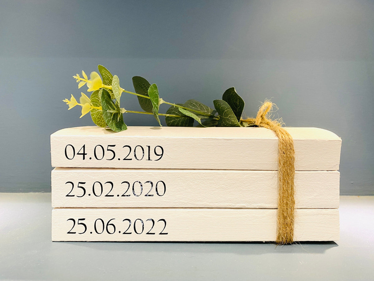 Personalised Decorative Book Stack with your SPECIAL DATES | Coffee Table Books | Home Decor Books