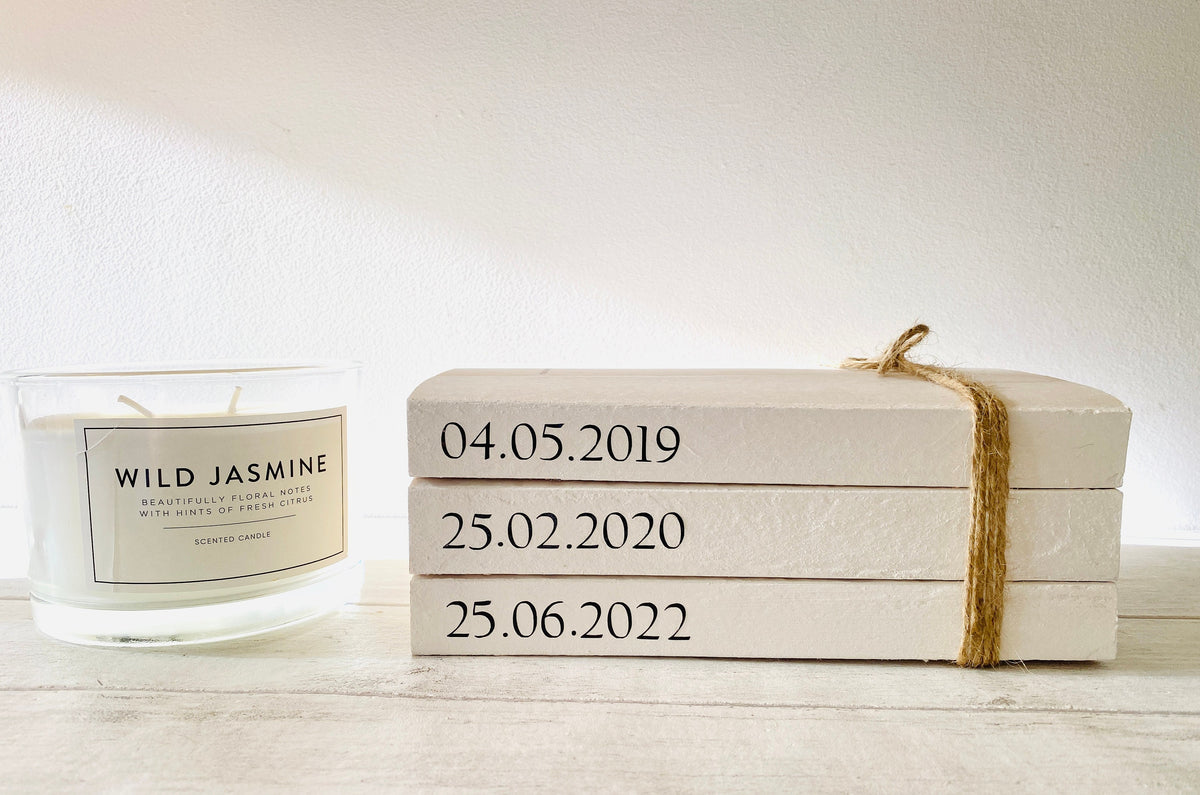 Personalised Decorative Book Stack with your SPECIAL DATES | Coffee Table Books | Home Decor Books