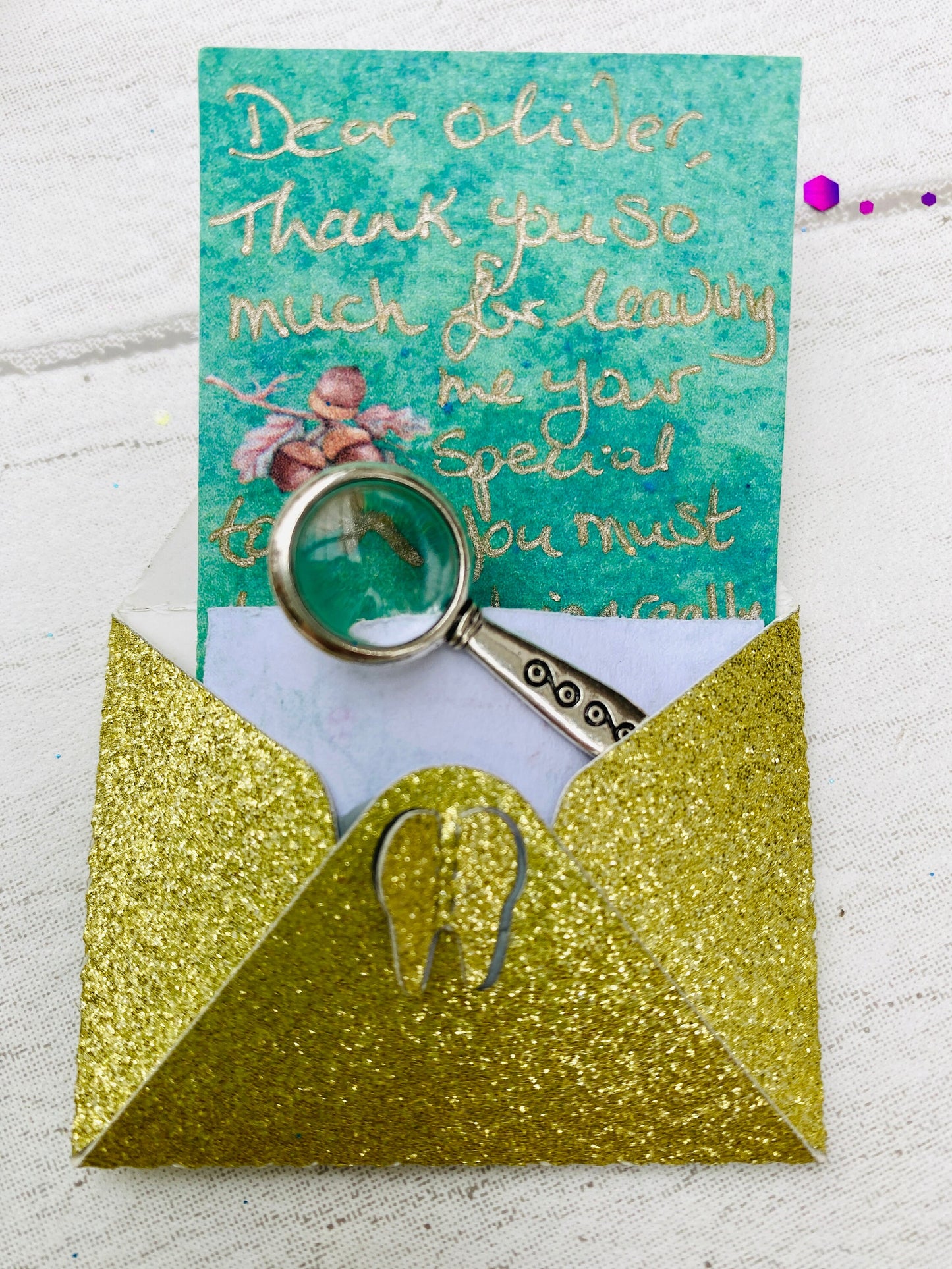 Personalized Woodland Tooth Fairy Kit: Handwritten Letter & Fairy Dust
