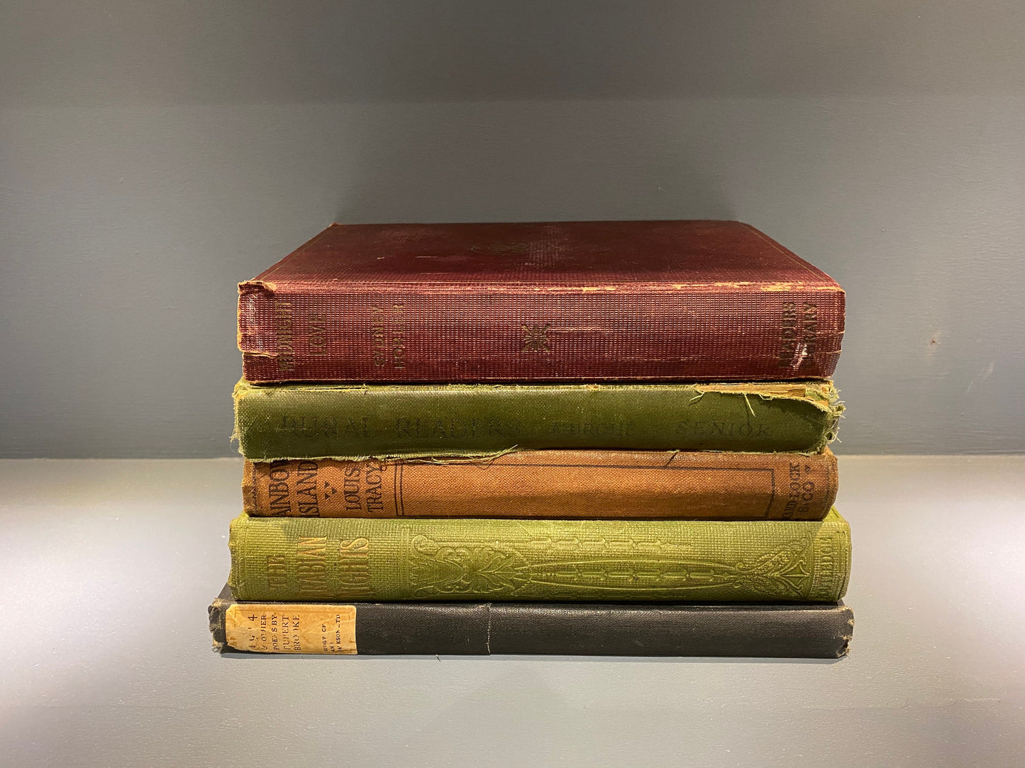 Old Antique book Stack Selection- Wedding Decor- Rustic Home Decor- Coffee Table Bookcase Decor, Hallway Ornament, Old Books