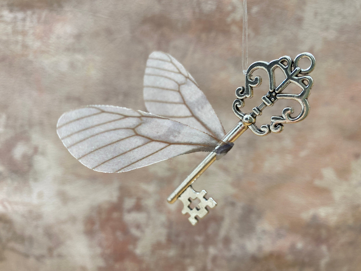 Silver Winged Keys: Magical Flying Key Decor! Whimsical Wedding Decorations, Wizard Wedding,