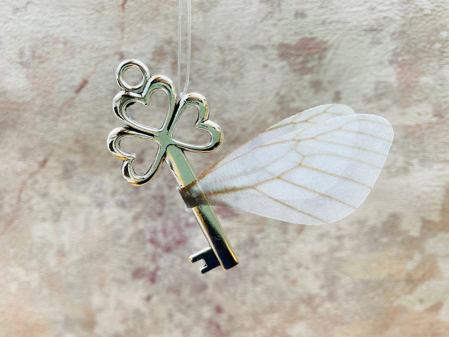 Silver Winged Keys: Magical Flying Key Decor! Whimsical Wedding Decorations, Wizard Wedding,