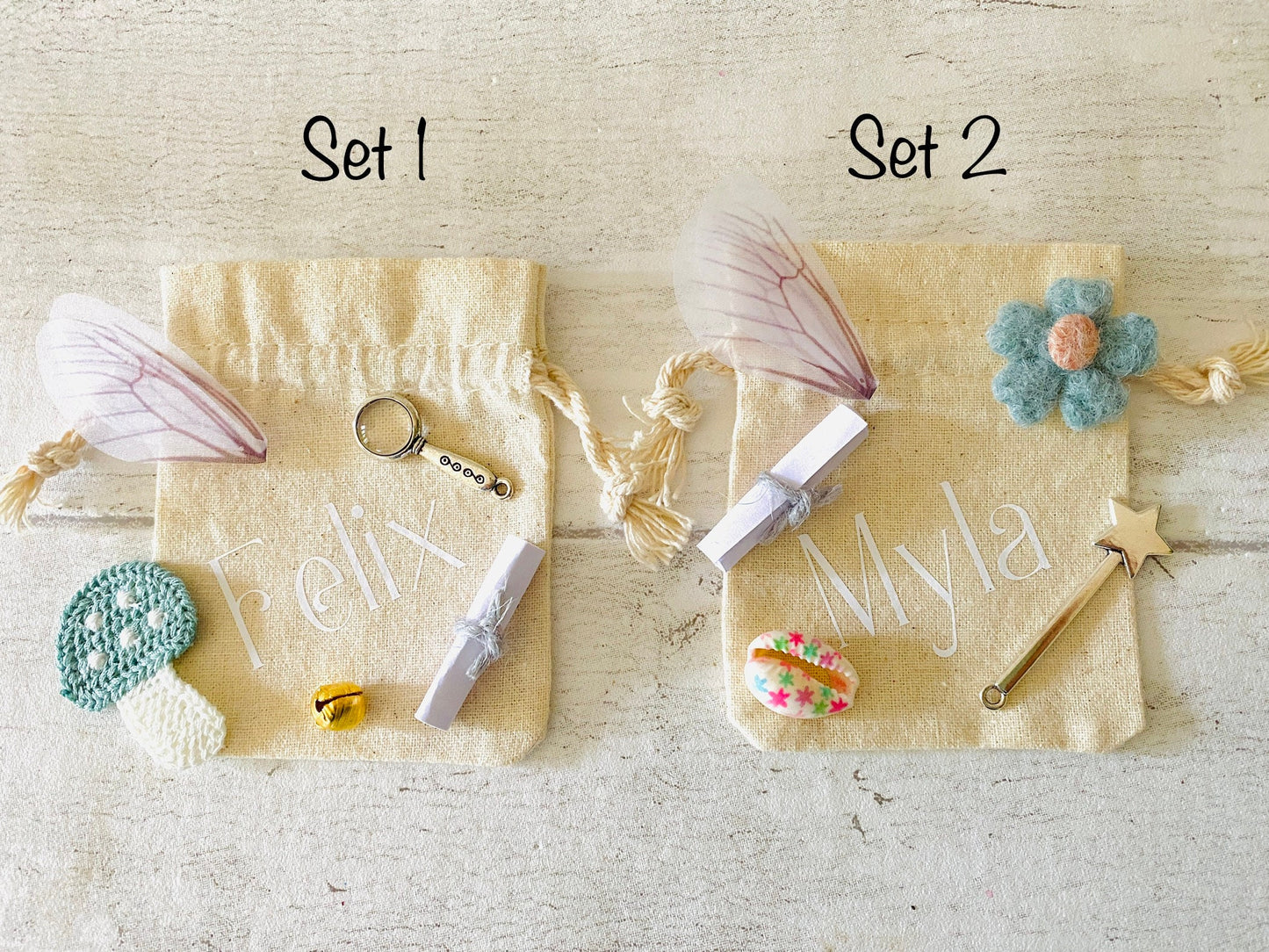 Tooth Fairy Letter- Tiny Tooth Fairy Kit with message in a bottle- Toadstool in a bottle Tooth Fairy Set