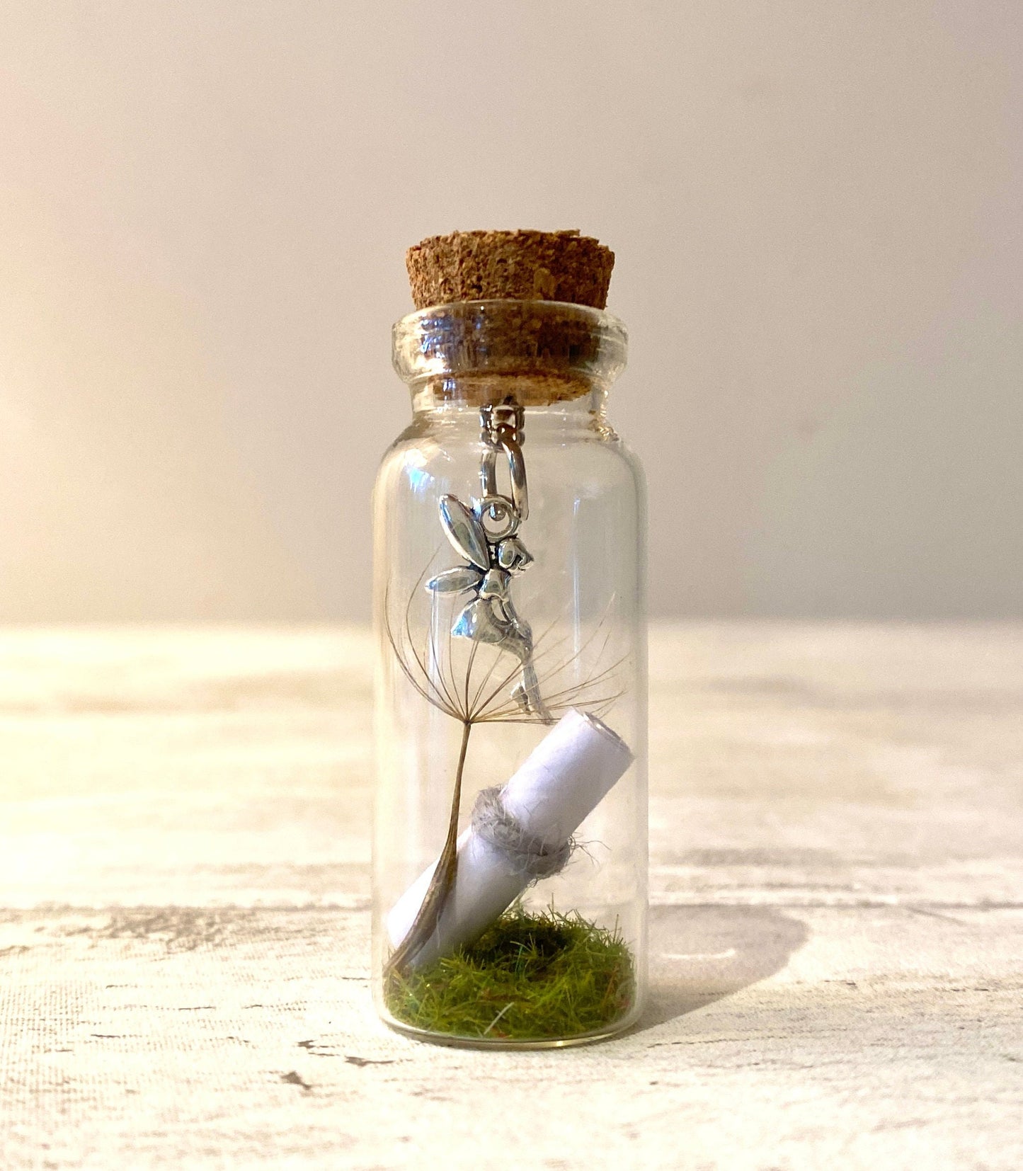 Tooth Fairy Letter- Tiny Tooth Fairy Kit with message in a bottle- Dandelion in a bottle Tooth Fairy Set