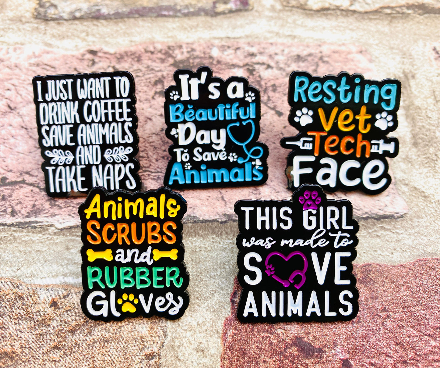 Vet Enamel Pin- Vet Badge- Veterinary Nurse Enamel Pin Lapel