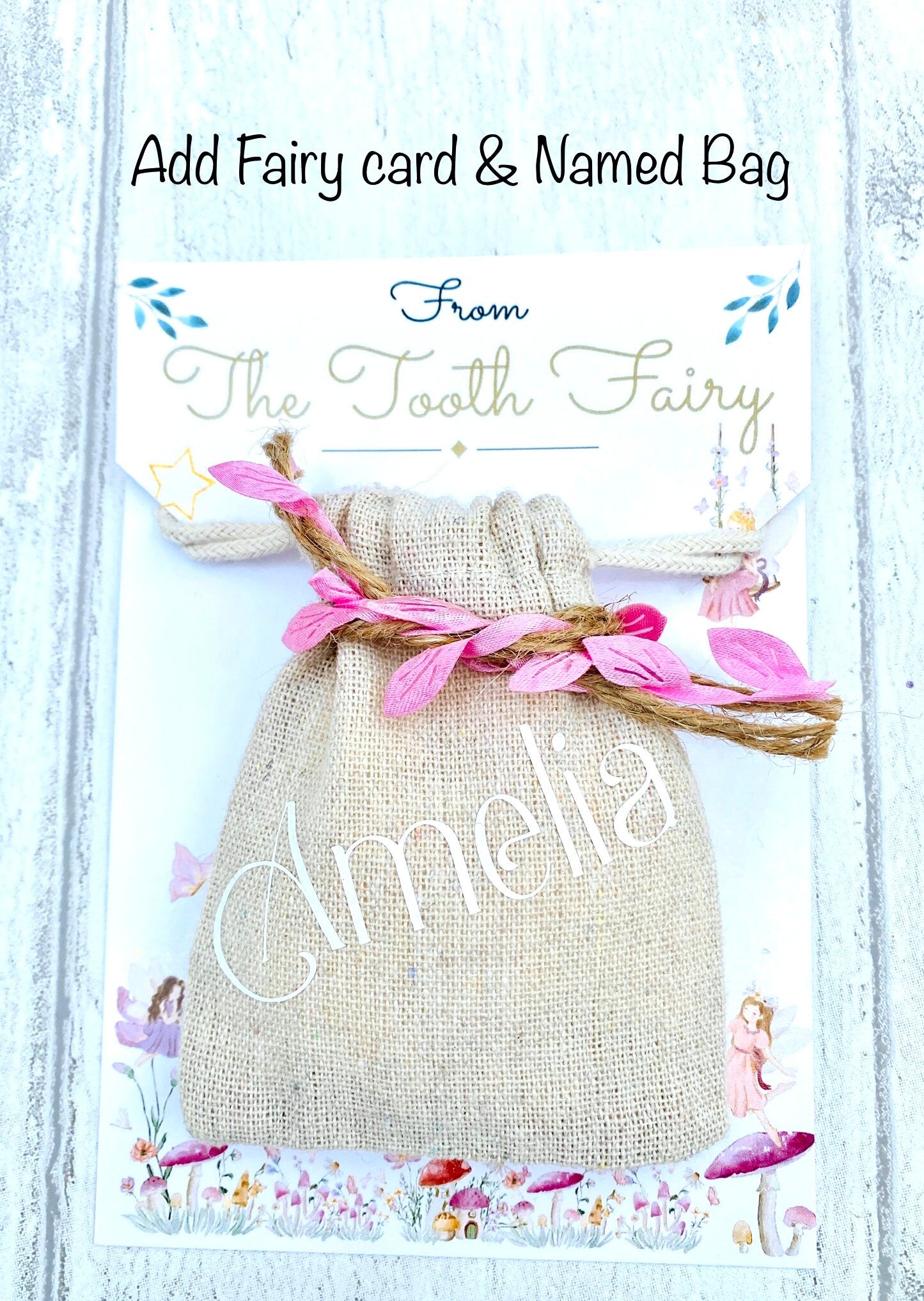 Woodland Girl’s Tooth Fairy Letter HANDWRITTEN Personalised Tooth Fairy Kit (Fairy Dust), Tooth Fairy Note, Custom Tooth Fairy Set