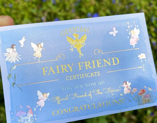 FAIRY FRIEND Certificate! Fairy Reward for Fairy Penpal, Fairy Letters, Good Behaviour- Fairy Gold Coin Gift! Tooth Fairy Gold Coin