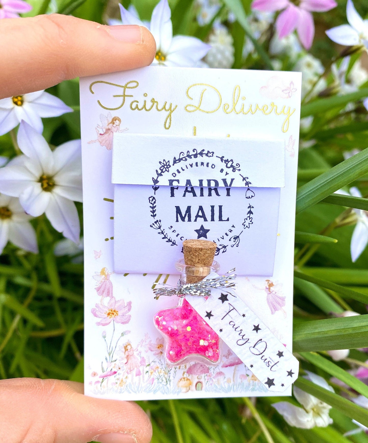 Star Fairy Dust Bottles - Fairy Dust & Tooth Fairy Letter- Tooth Fairy Gift or Fairy Party Bag Fillers -mini Fairy Dust Glitter Bottle