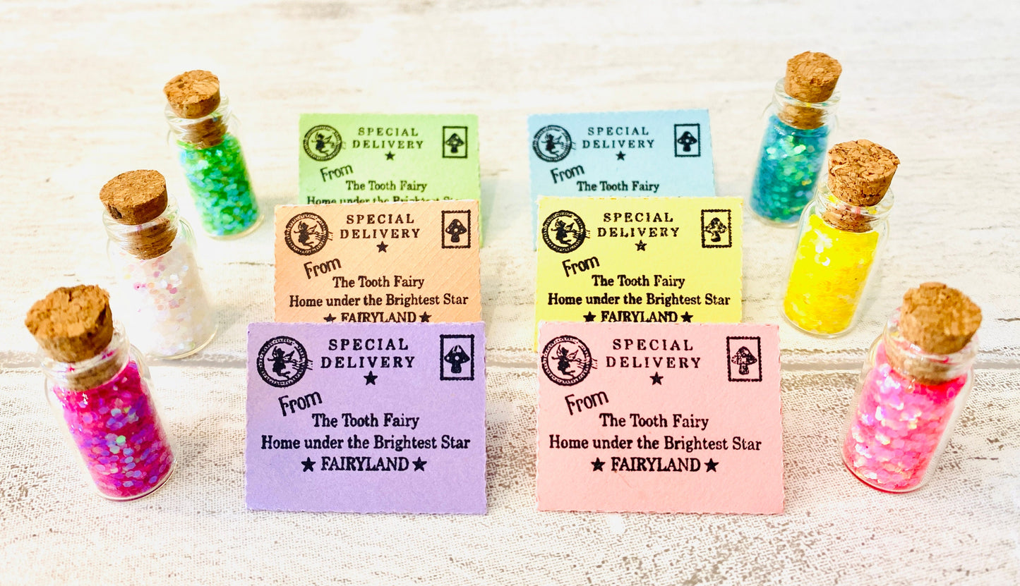 Little Tooth Fairy Letter, Fairy Dust & Gold Coin! Tooth Fairy Kit, Tooth Fairy Gifts, Tooth Fairy Tiny Letter, Little Letter! First Tooth