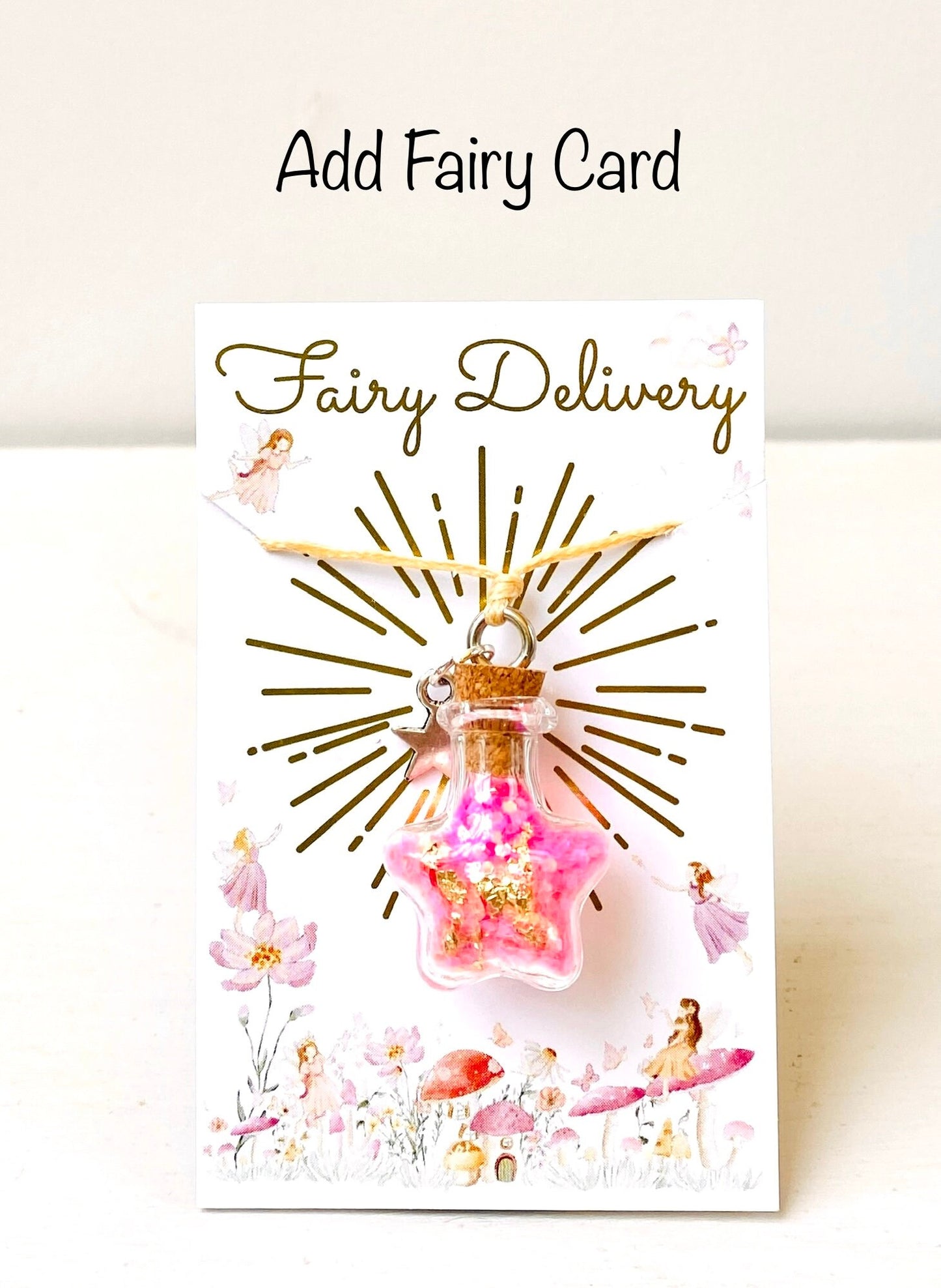 Fairy Dust Bottle Necklaces with Tooth Fairy Letter Gift. Fairy Party Bag Fillers, Fairy Dust Necklace, Fairy Party Bags, Mini Fairy Dust