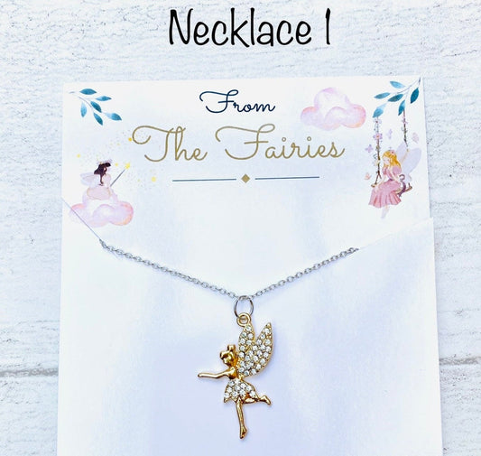 Older Child Fairy Necklace & Tooth Fairy Letter.  Tooth Fairy Visit, Fairy Dust Bottle, Lost First Tooth, Older Child Tooth Fairy Gift