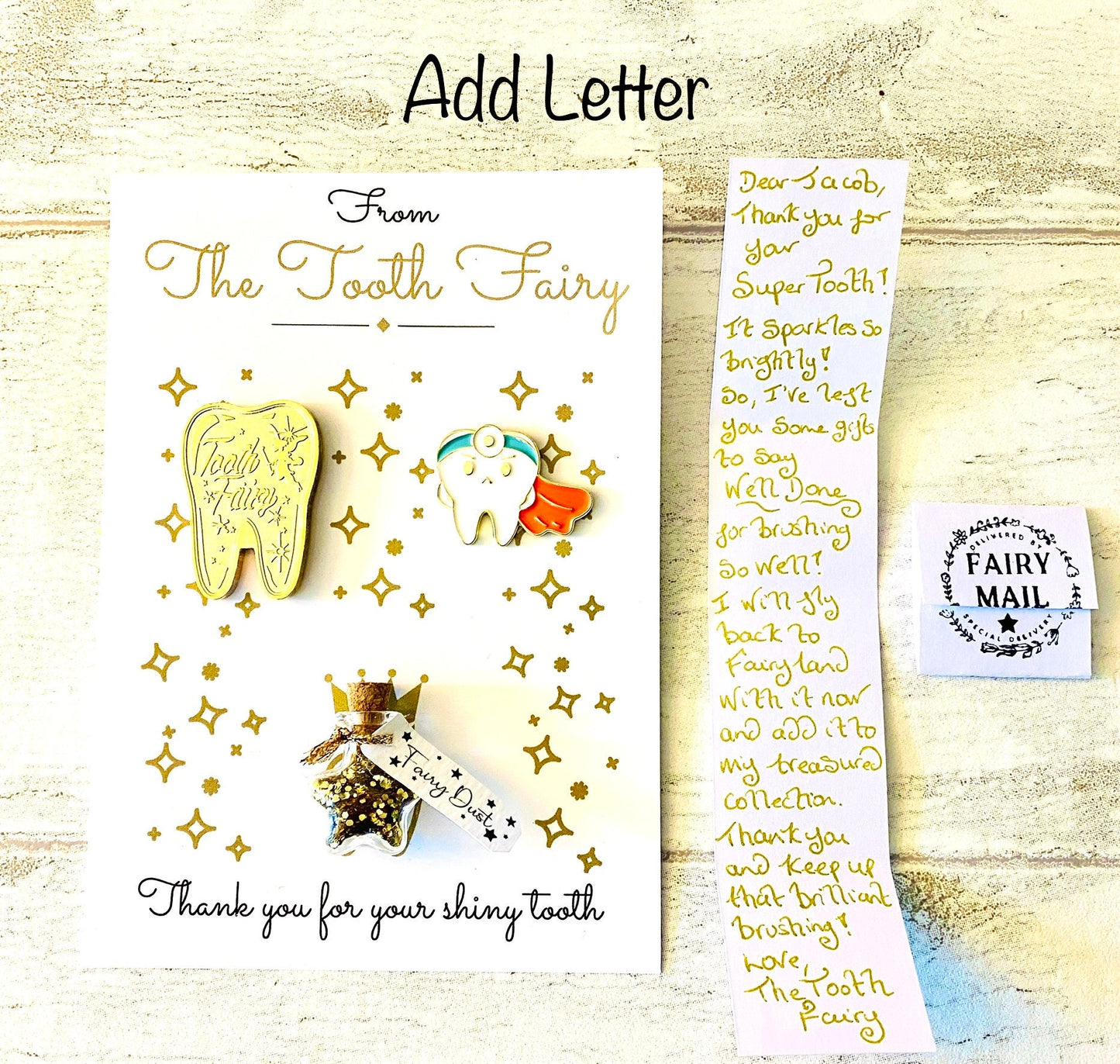 Superhero Tooth Fairy Letter with Tooth Fairy Gifts. Tooth Fairy Kit & Tooth Fairy Gold Coin. First Lost Tooth Fairy Visit! Tooth Fairy Set