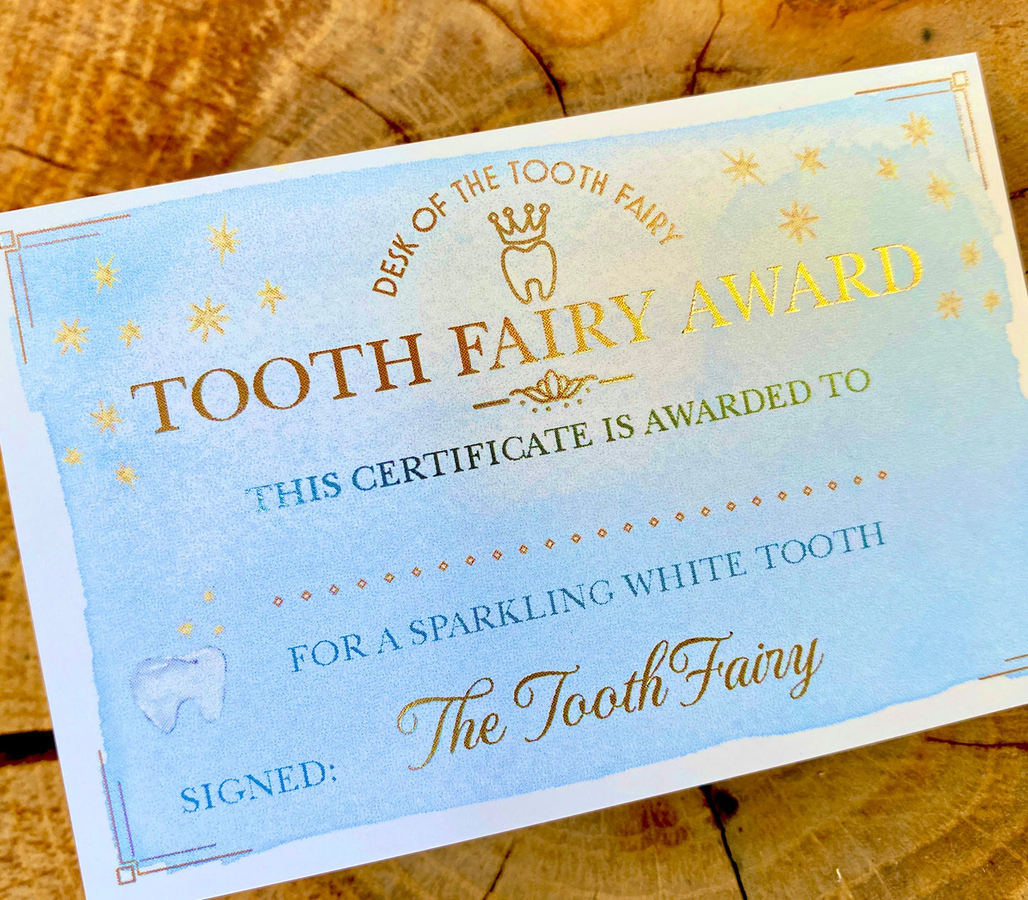 TOOTH FAIRY Award Certificate! Special Award for a Sparkling Tooth From the Tooth Fairy! Lovely Keepsake for a child’s Lost Tooth! Fairy Set