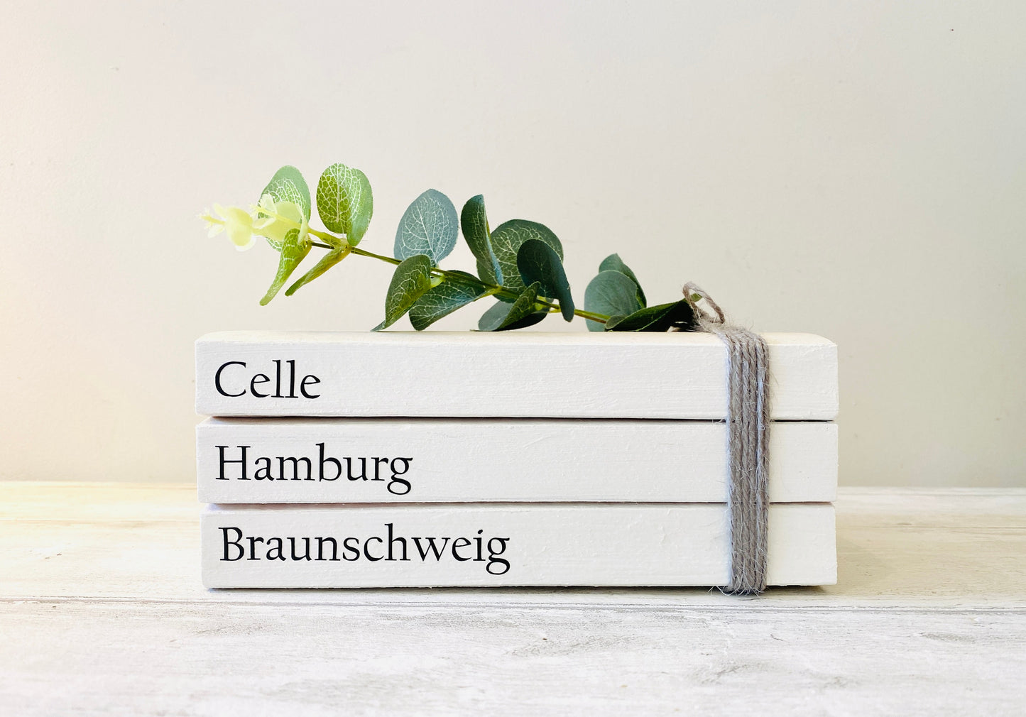 Special LOCATIONS Personalised Book Stack! White Book Stacks- home decor ornament, coffee table bookshelf decor, wedding decor