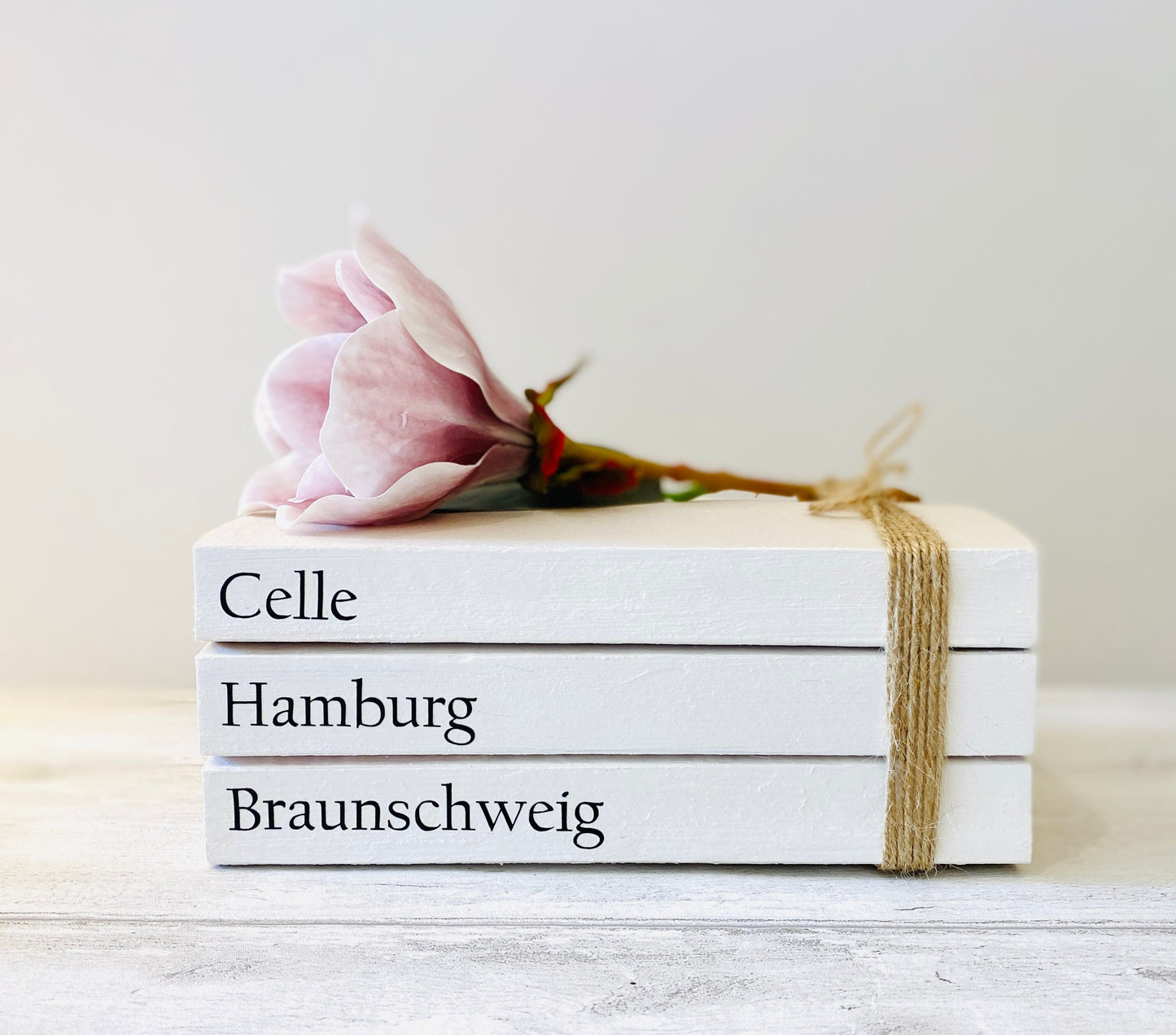 Special LOCATIONS Personalised Book Stack! White Book Stacks- home decor ornament, coffee table bookshelf decor, wedding decor