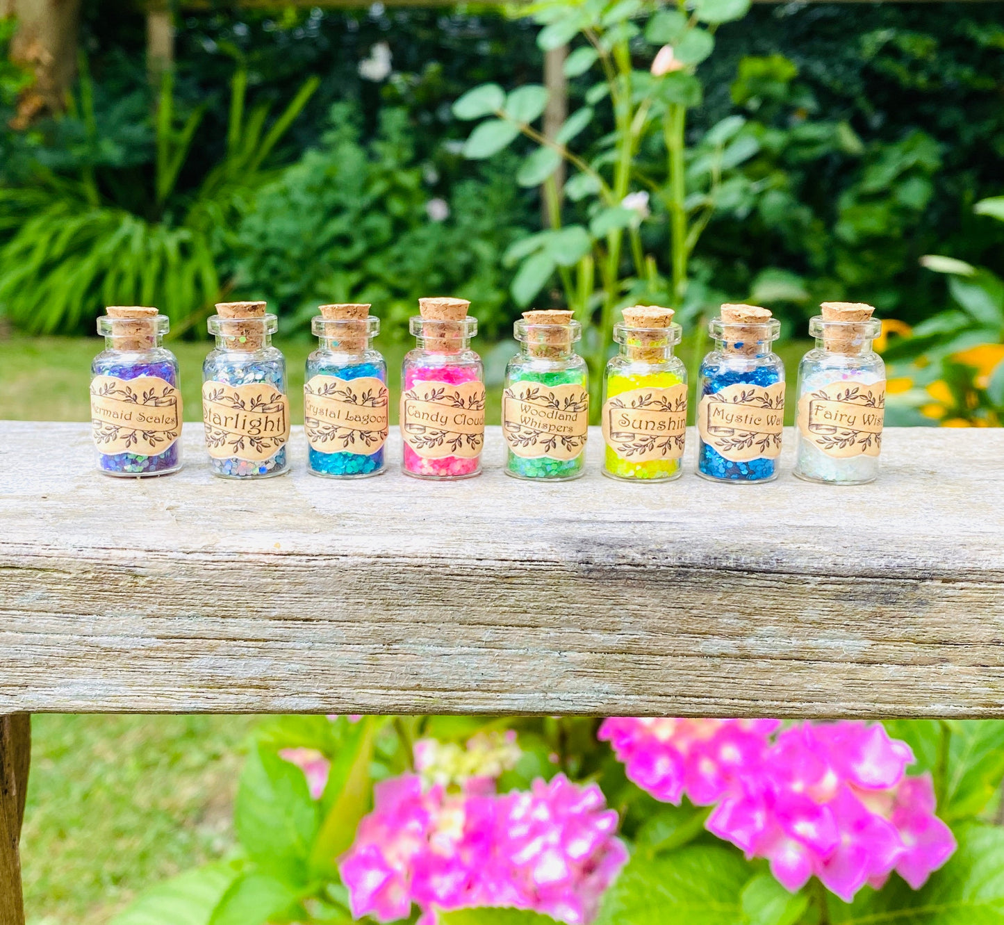 FAIRY APOTHECARY - Mini Potion Bottles, Fairy Dust Ingredients- Tooth Fairy Gift, Fairy Party Bag Fillers- mini Fairy Dust Glitter Bottles