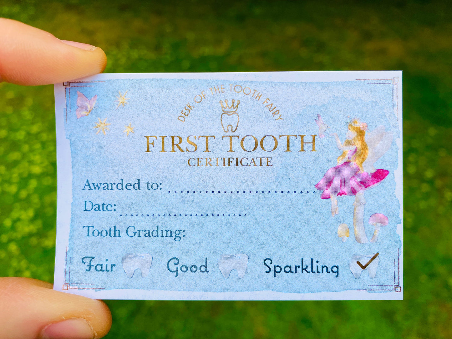 FIRST TOOTH Fairy Certificate! Lost First  Tooth Fairy Receipt! Lovely Keepsake for a child’s First Lost Tooth!