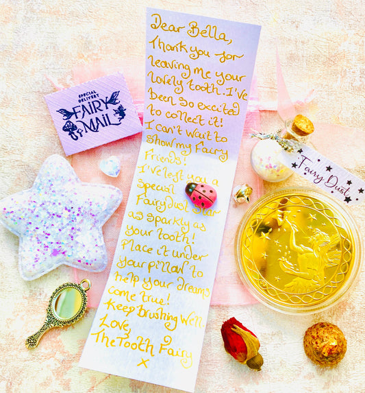 Tooth Fairy Kit & Fairy Dust Bottle! Tooth Fairy Letter. Tooth Fairy Set with Tooth Fairy Gold Coin, Tooth Fairy Gifts, First Tooth Fairy
