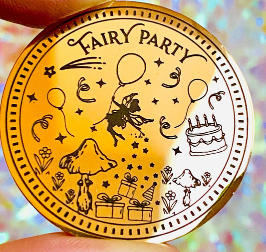 Fairy PARTY BAG Fillers - Fairy Gold Coin- Fairy Birthday Party- Fairy Treasure Gold Coin! Fairy Bag Fillers, Fairy Birthday Gift