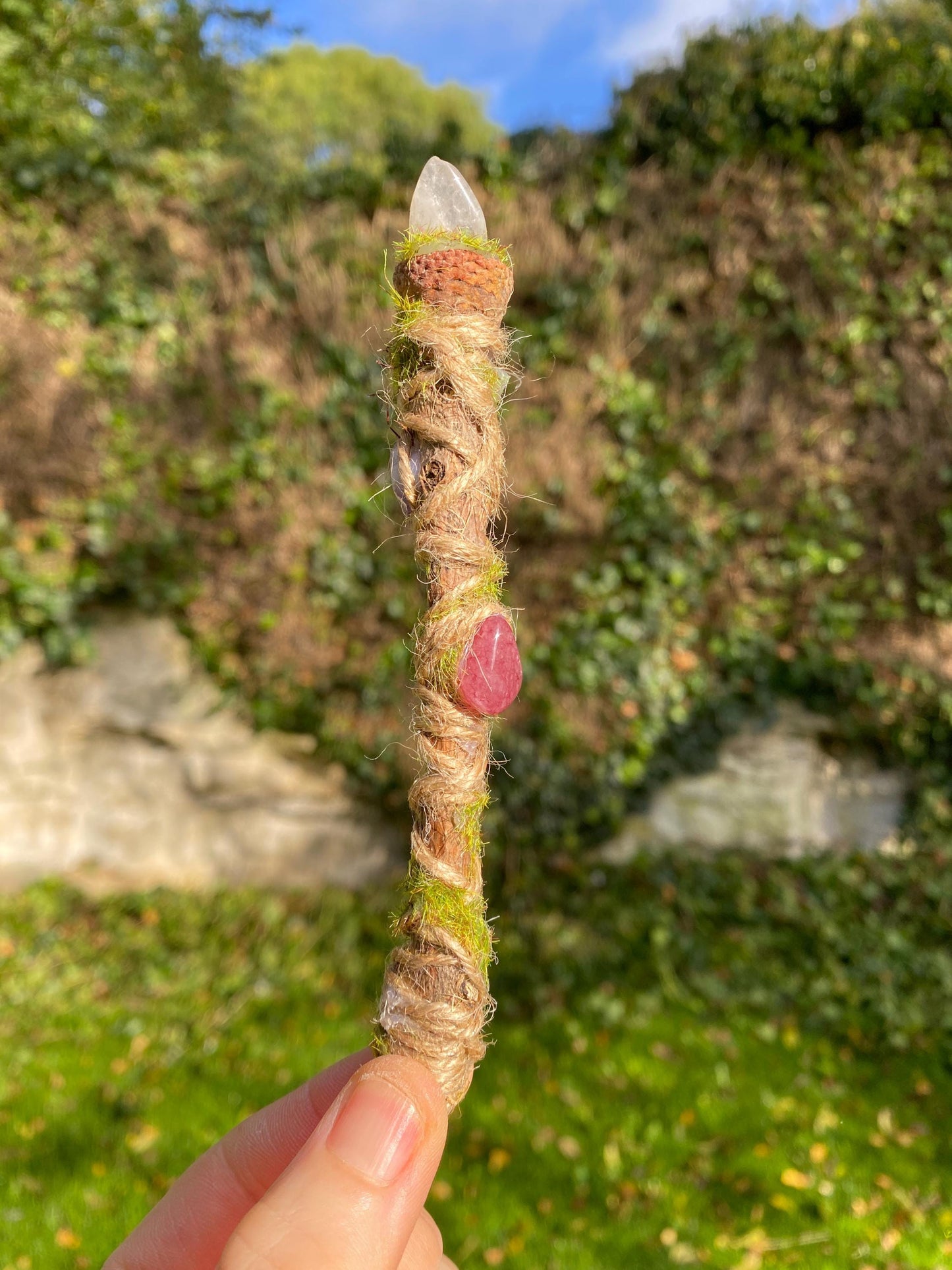 Fairy Wand- Natural Crystal Woodland Fairy Wand- Magic Wand - perfect Tooth Fairy Gift