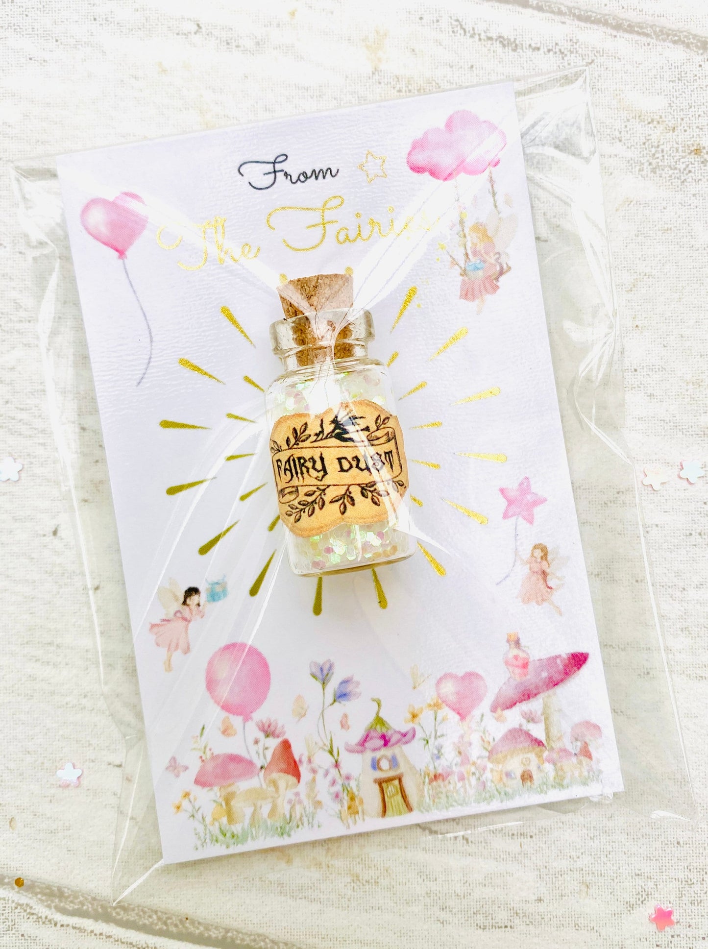 5 Fairy Party Bag Fillers- Fairy Dust Bottles perfect for a Fairy Party or Wedding Favours -mini Fairy Dust Bottles! Fairy Party Decorations