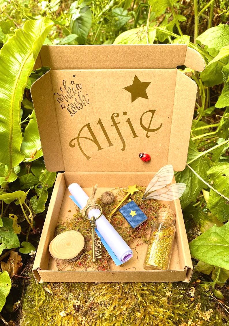 Boy’s FIRST TOOTH Fairy Kit-  Tooth Fairy Letter, Boys Tooth Fairy Gifts- custom letter, gold coin, wand, fairy dust & wings, book