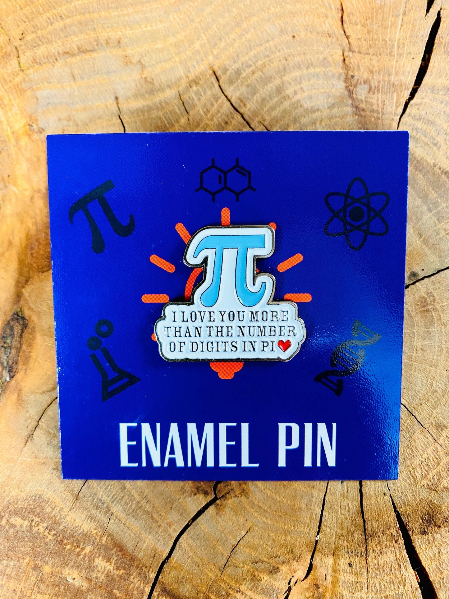 Maths Enamel Pin for maths student, teacher badge gift, end of term present, starting university, back to school gift math student! Pi Day