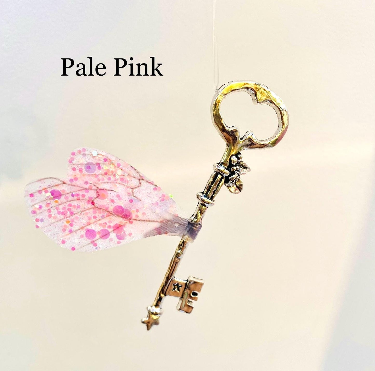 LARGE Silver flying keys! Whimsical Fairy winged keys! Fairy Door Key, Fairytale Wedding decor, Fairy Bedroom decor, Fairy Gift Wizard keys