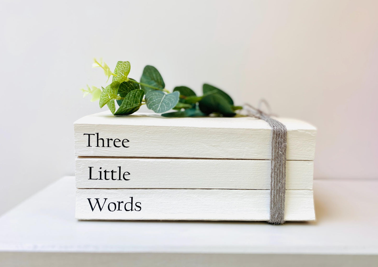 Personalized Book Stack Decor: Rustic Faux Book Ornament
