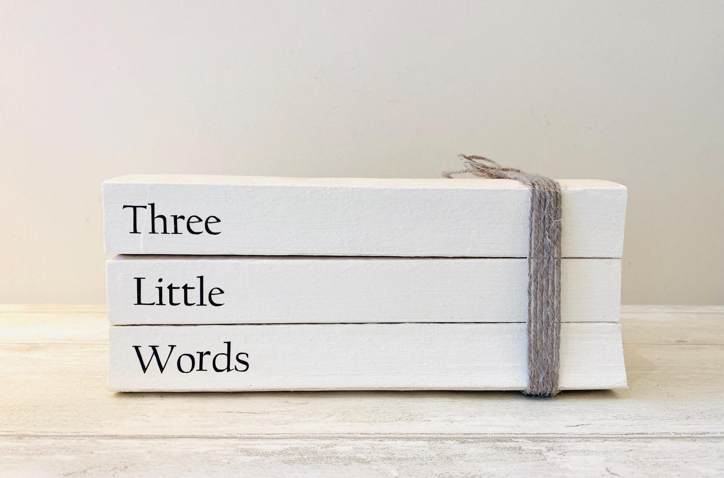 Personalized Book Stack Decor: Rustic Faux Book Ornament
