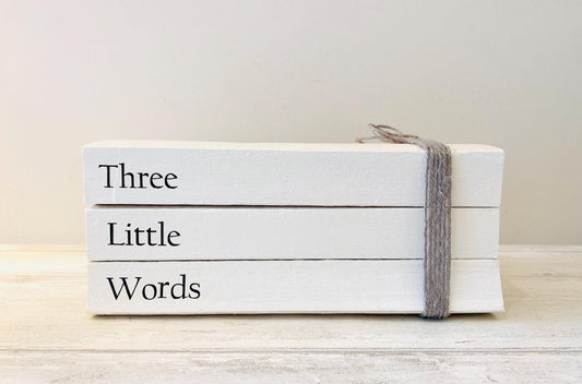 Personalized Book Stack Decor: Rustic Faux Book Ornament