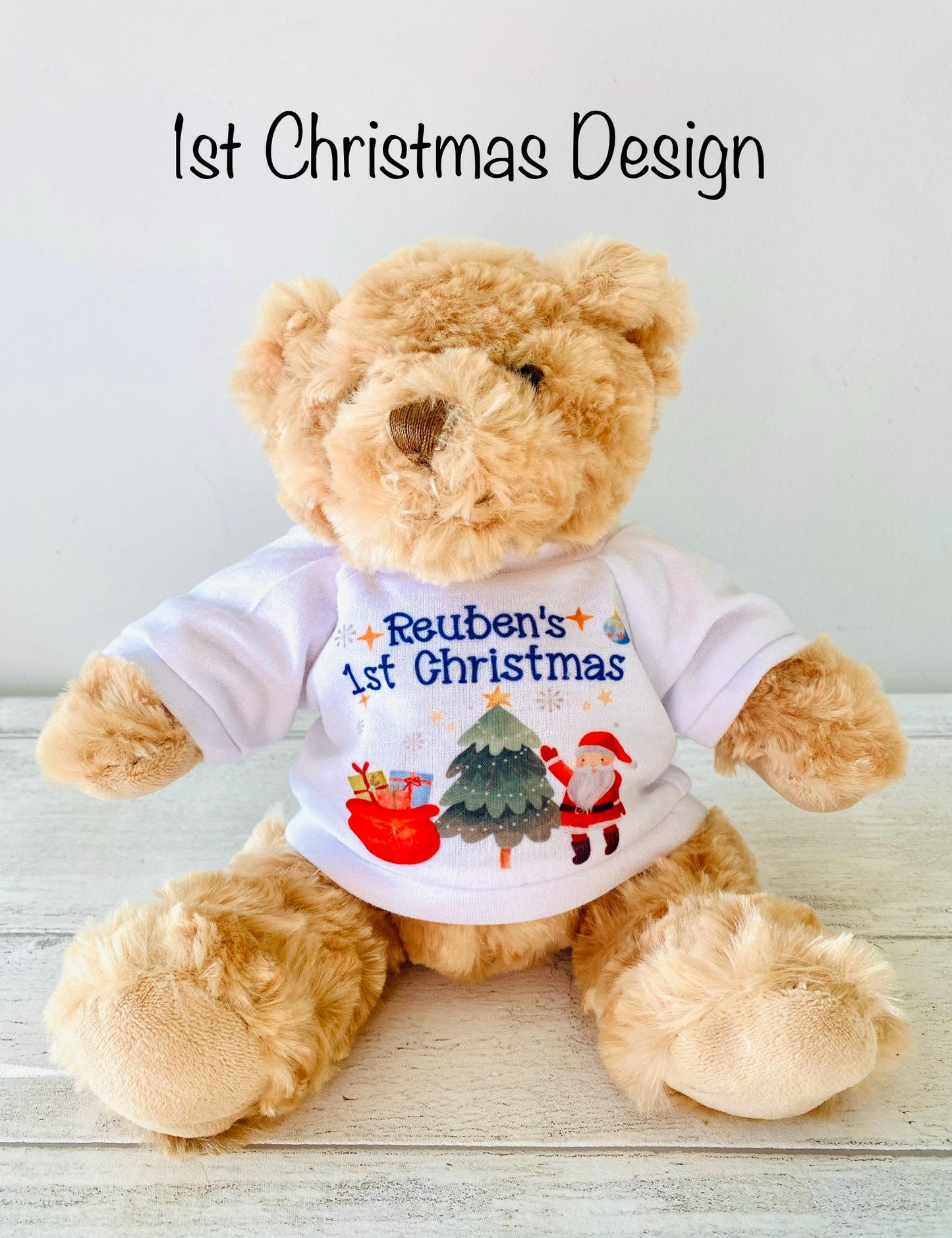 Personalised Christmas Jumper for your Teddy! FIRST CHRISTMAS Jumper- Perfect Stocking Filler from Santa- Christmas Eve Box Filler! 1st Xmas