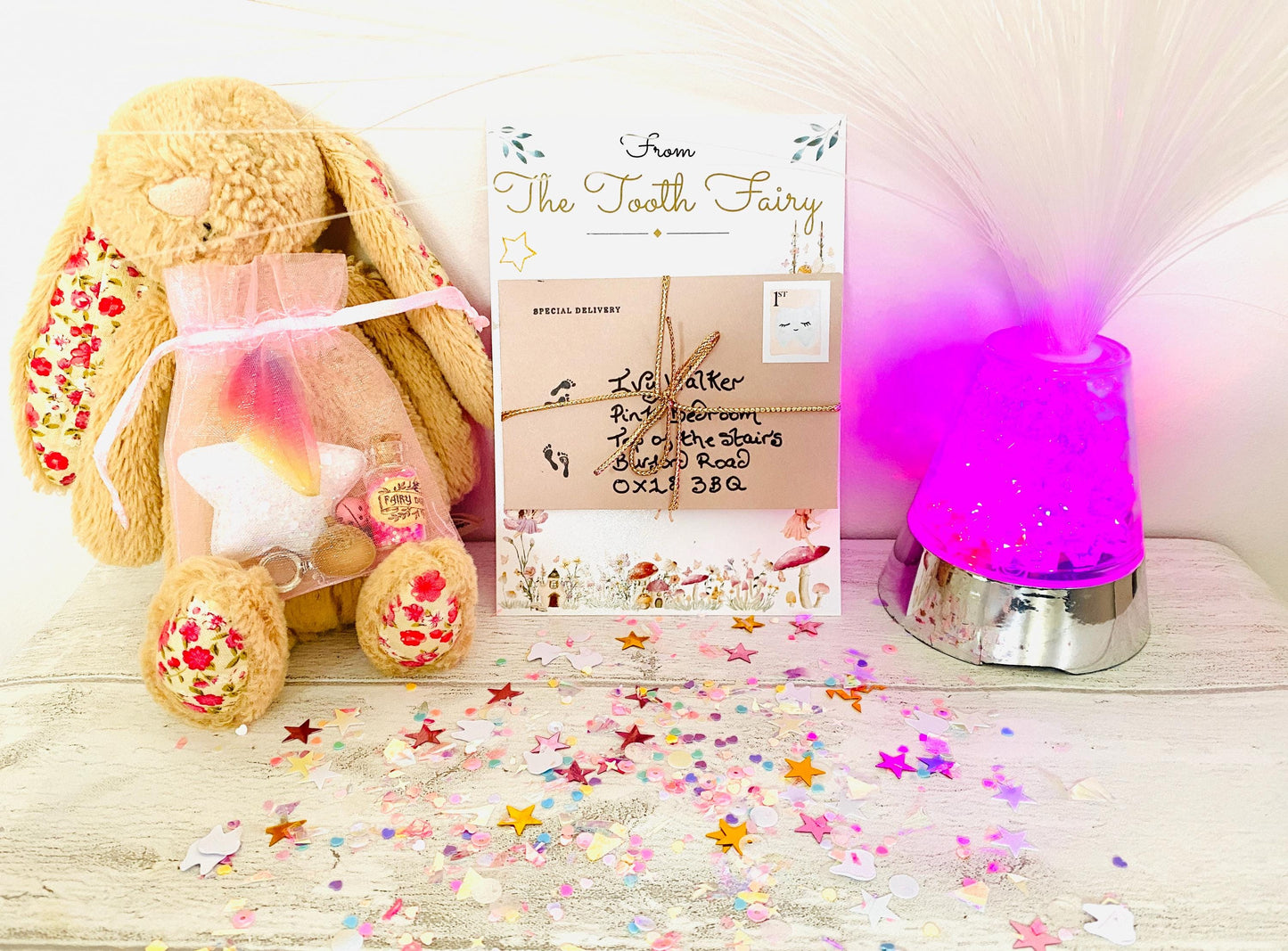 Tooth Fairy Confetti- leave a glittering, magical trail showing where The Tooth Fairy landed when collecting your child’s tooth! First Tooth