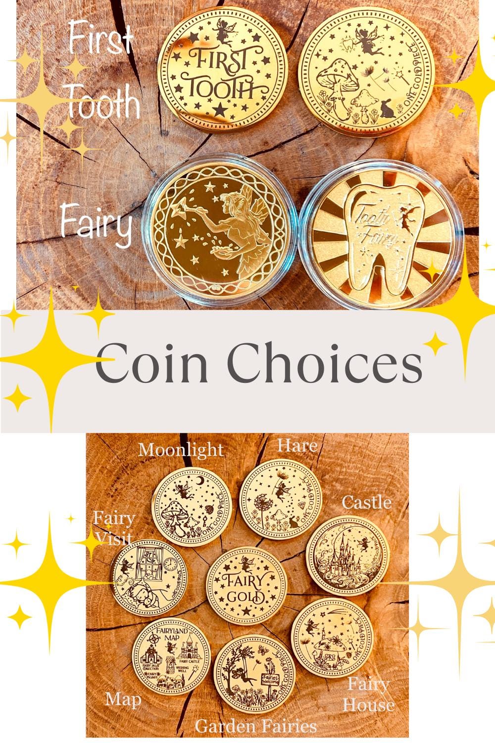 Tooth Fairy Letter, Tooth Fairy Kit with Tooth Fairy Gifts and Tooth Fairy Gold Coin & Fairy Dust! First Tooth Fairy for Girls and Boys