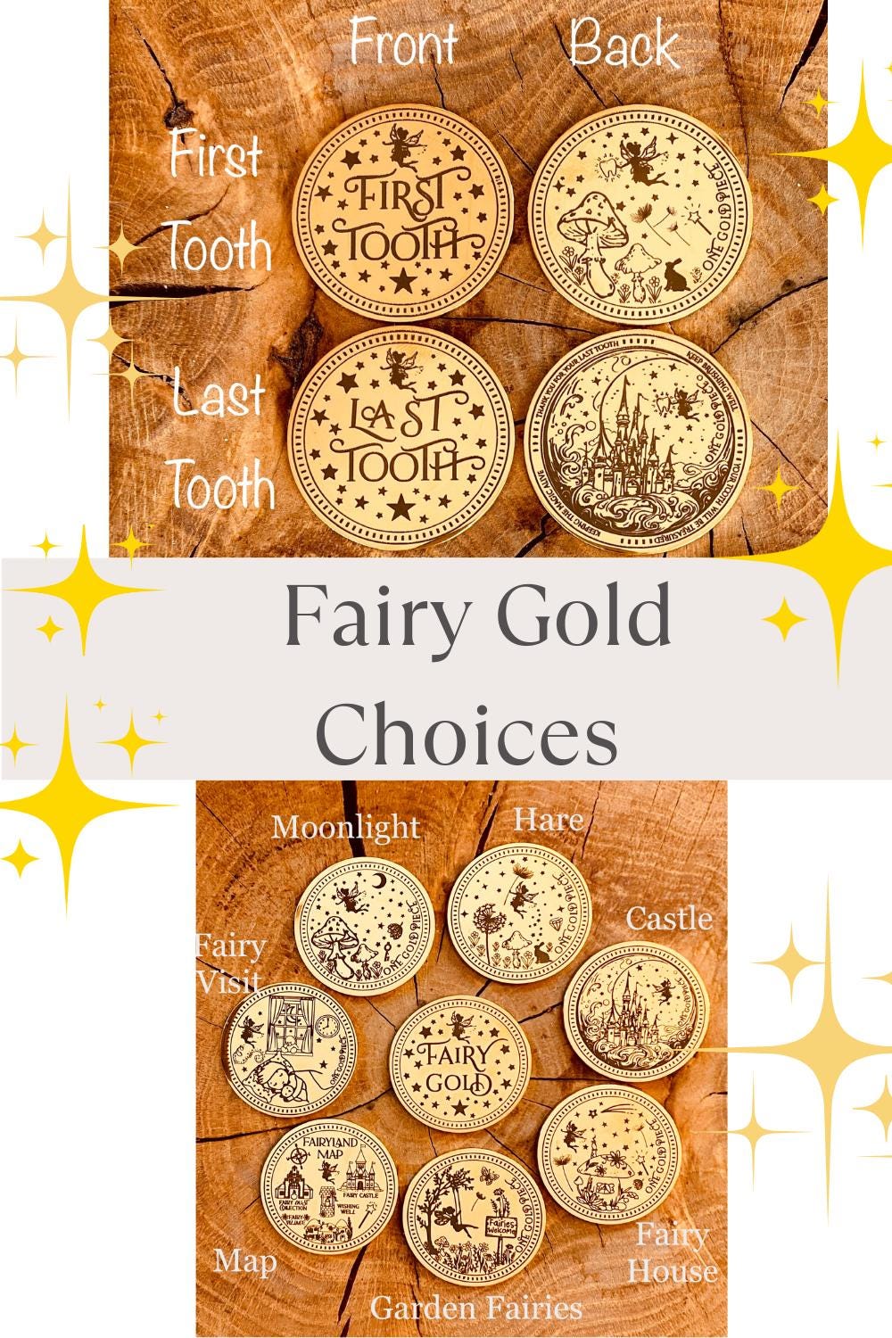 Tooth Fairy Gold Coin- Gift from the Tooth Fairy, Tooth Fairy Certificate, First Lost Tooth Certificate, Tooth Fairy Kit