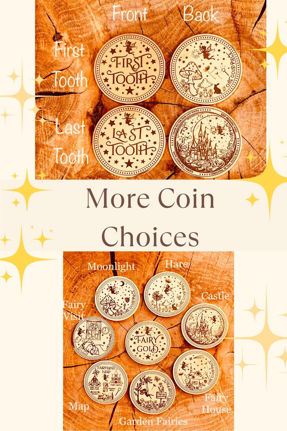 Fairy Dust Bottles - Tooth Fairy Gift or Fairy Party Bag Fillers -mini Fairy Dust Glitter Bottles! Tooth Fairy Gold Coin -Tooth Fairy Letter