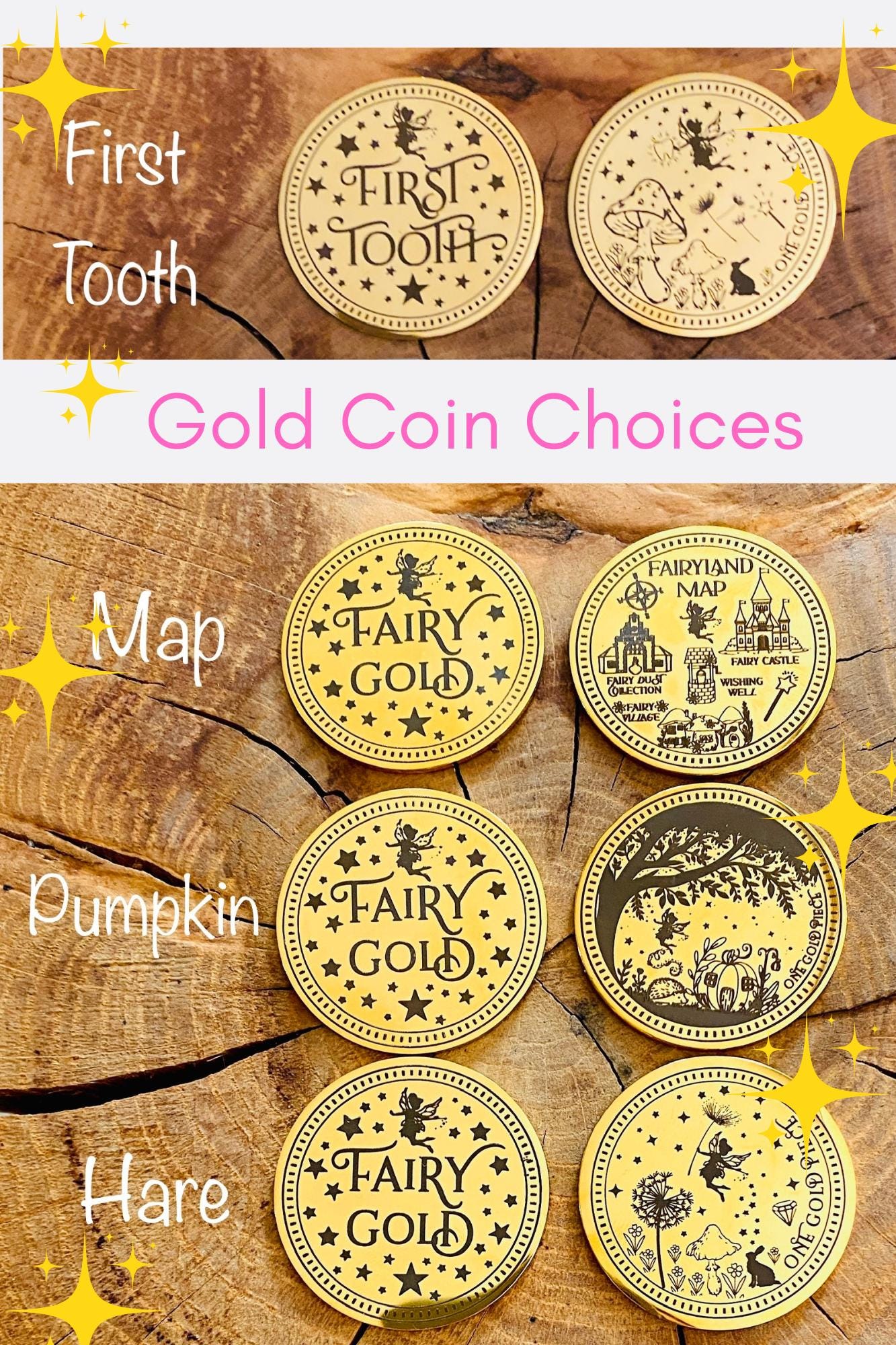 Tooth Fairy Kit - Girl’s Tooth Fairy Letter- Tooth Fairy Gifts for Girls (Fairy Dust), First Tooth, Fairy Gold Coin, Tooth Fairy Certificate