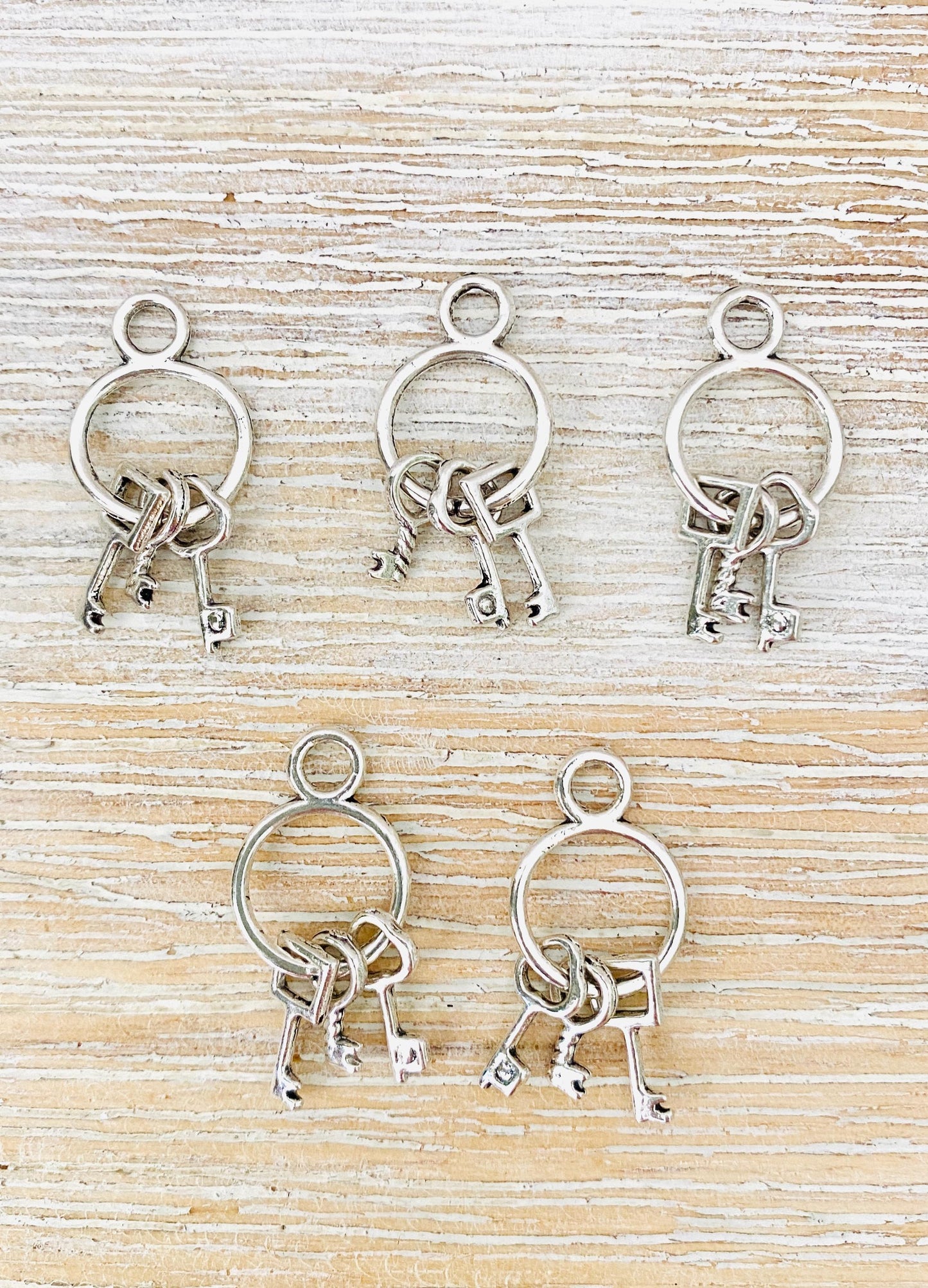 Mini Fairy Keys- Tiny metal keys for dollhouse crafts- key charms- dollhouse miniatures- 13mm, 1:16 scale! Mini Fairy Keys for Fairy Doors