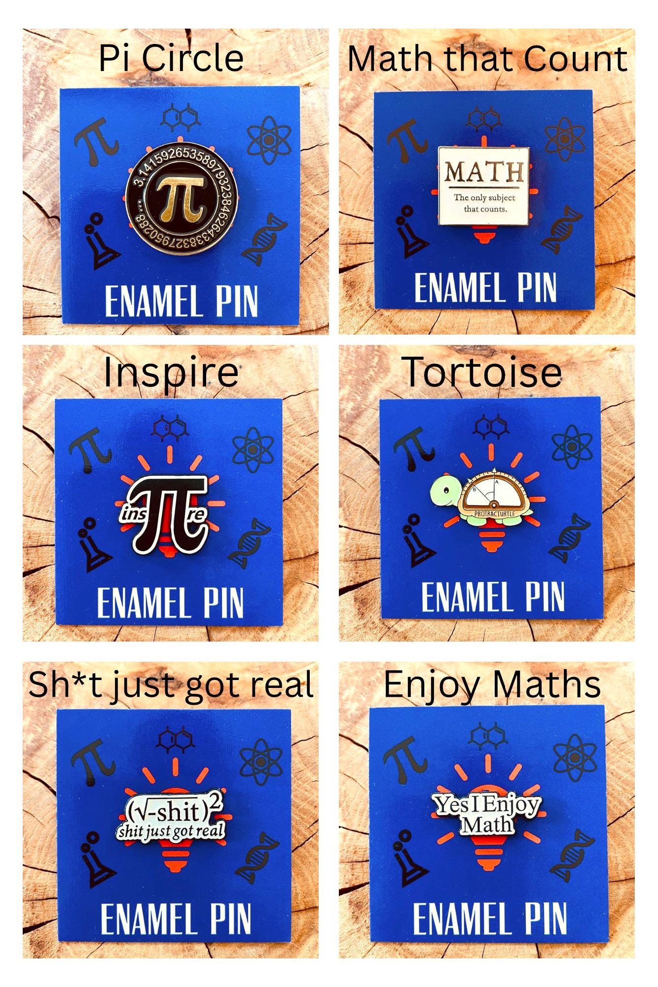 Maths Enamel Pin for maths student, teacher badge gift, end of term present, starting university, back to school gift math student! Pi Day