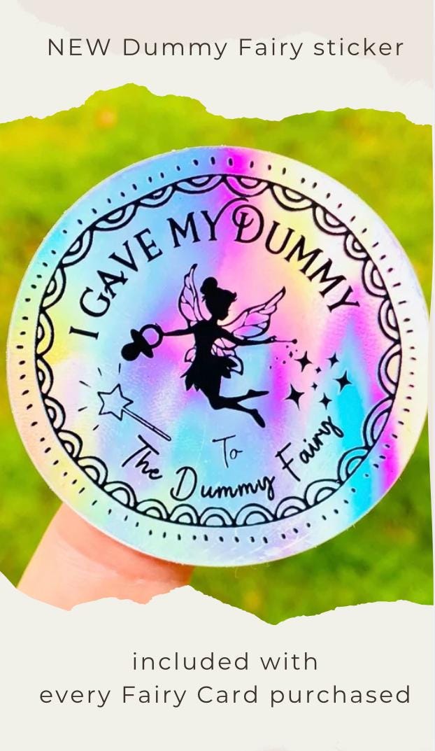 Dummy Fairy Gift & Letter! Party Bag Fillers, Fairy Gift Fairy for Fairy Party Bags! Soother Fairy Gift! Binkie Fairy Award