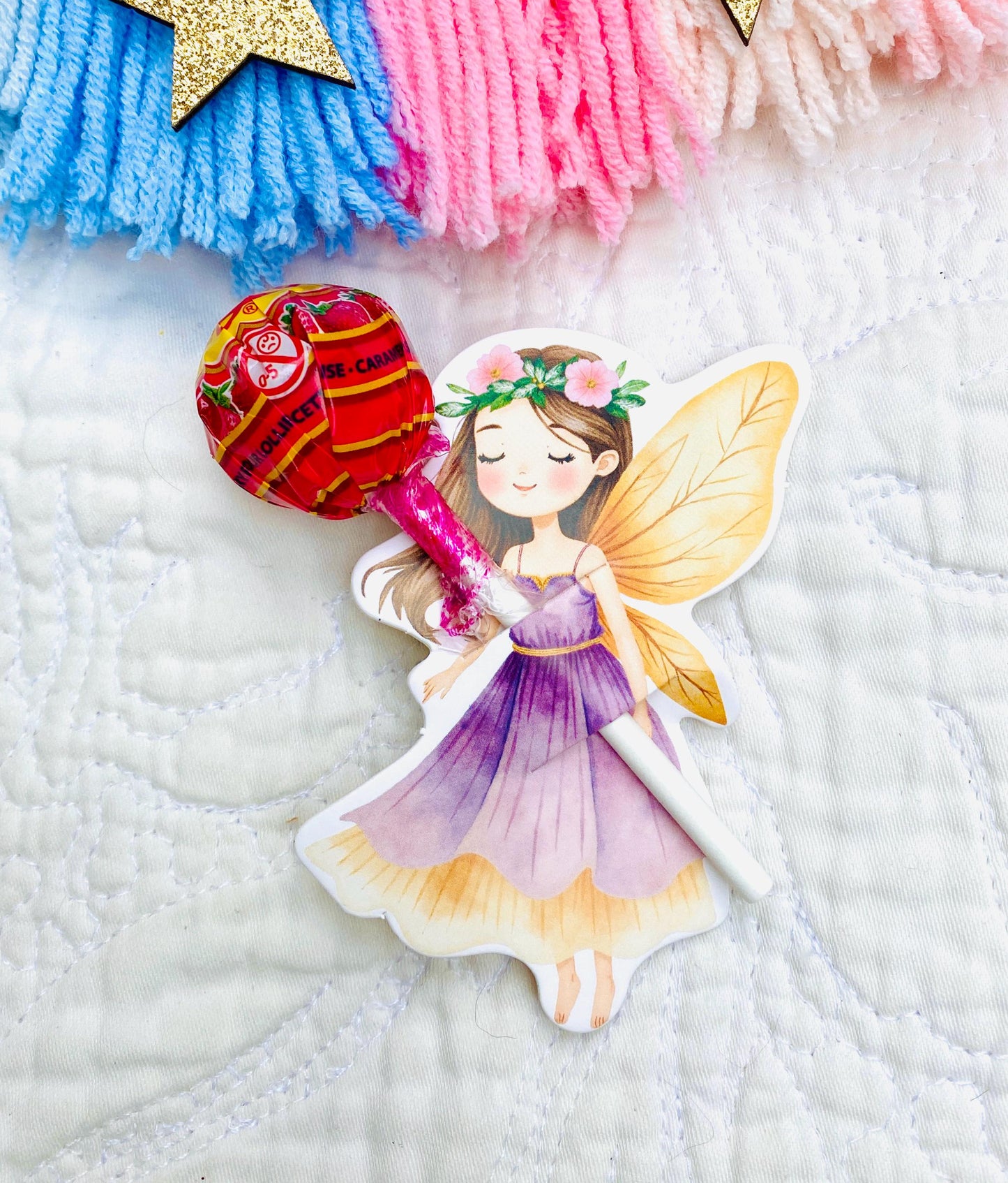 Fairy Party Favours Lollipops - Table Decorations - Party Bag Fillers, Birthday Favors