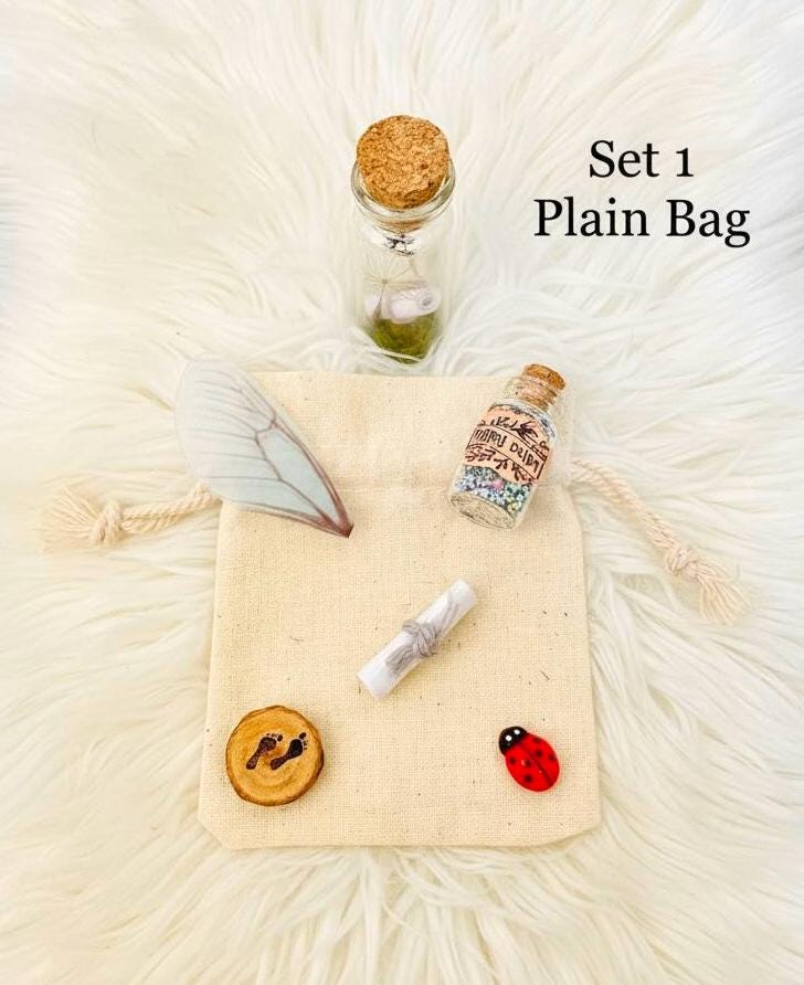 Tooth Fairy Letter- Tiny Tooth Fairy Kit with message in a bottle- Dandelion in a bottle Tooth Fairy Set