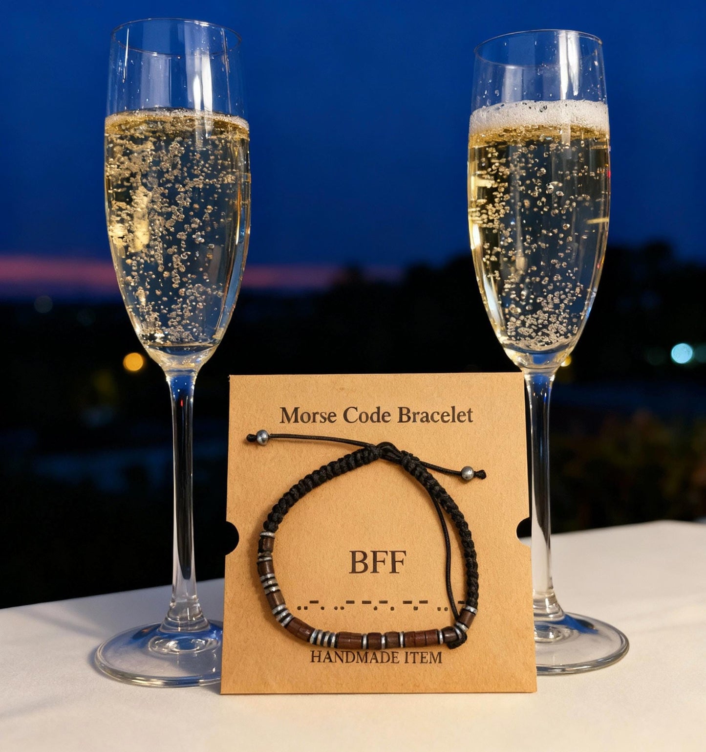 MORSE CODE Bracelet with different hidden messages- with personalised bag option. Boho gift- great secret Santa gift. Healing bracelet.