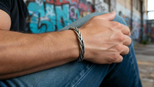 Woven Celtic Bangle Bracelet- unisex- Norse bracelet, Viking bangle, Celtic Jewelry