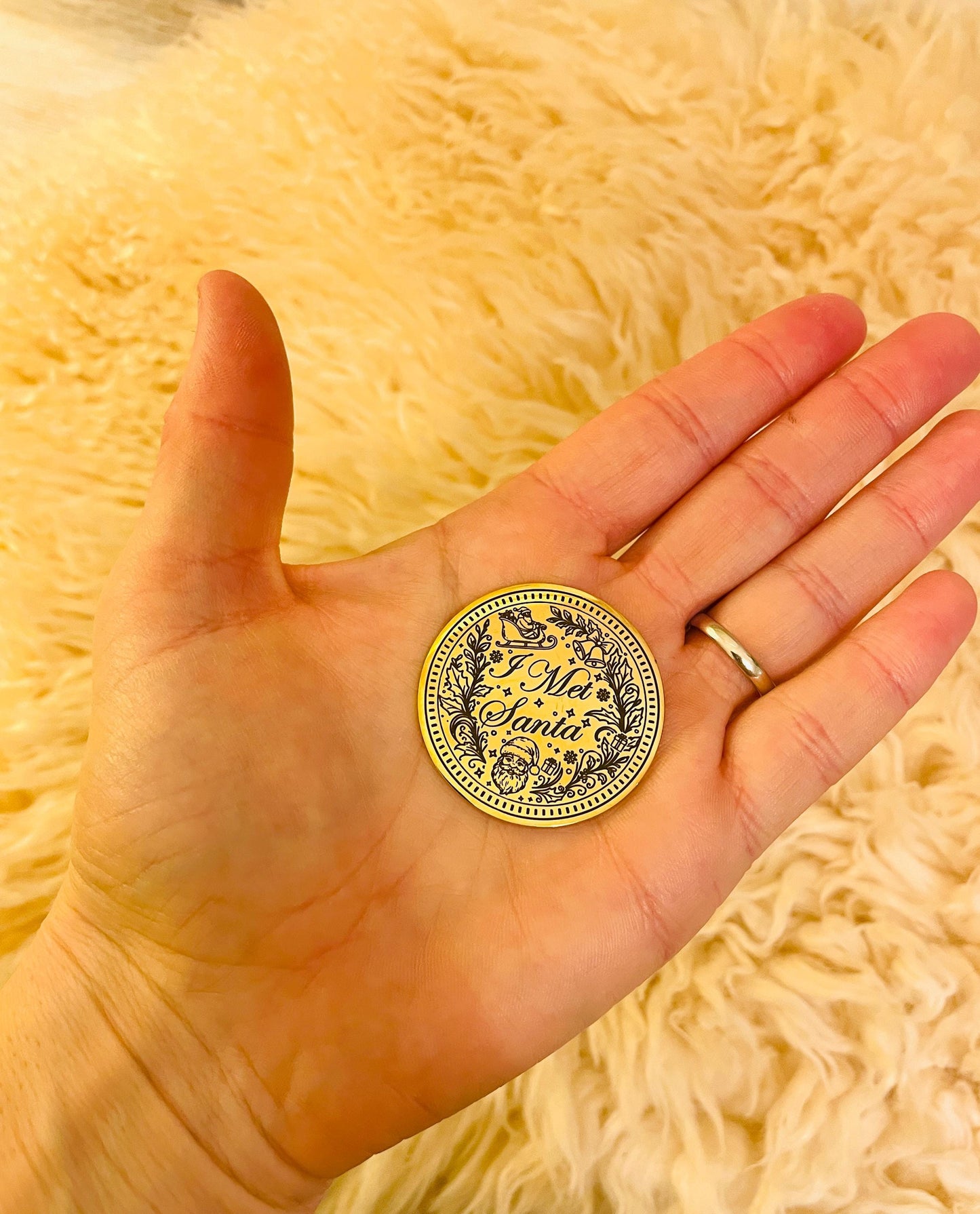 Professional Santa Grotto Coins BULK LOT ‘I Met Santa, Father Christmas Grotto Coins. North Pole Treasury™ Coins- 38mm