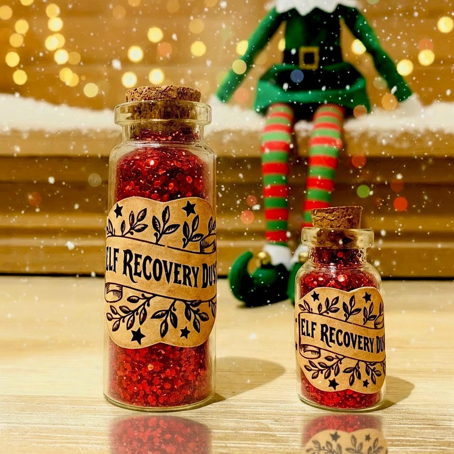 ELF RECOVERY Dust mini bottles- Revitalise your touched Elf! Stocking Filler, Christmas Eve Box gift