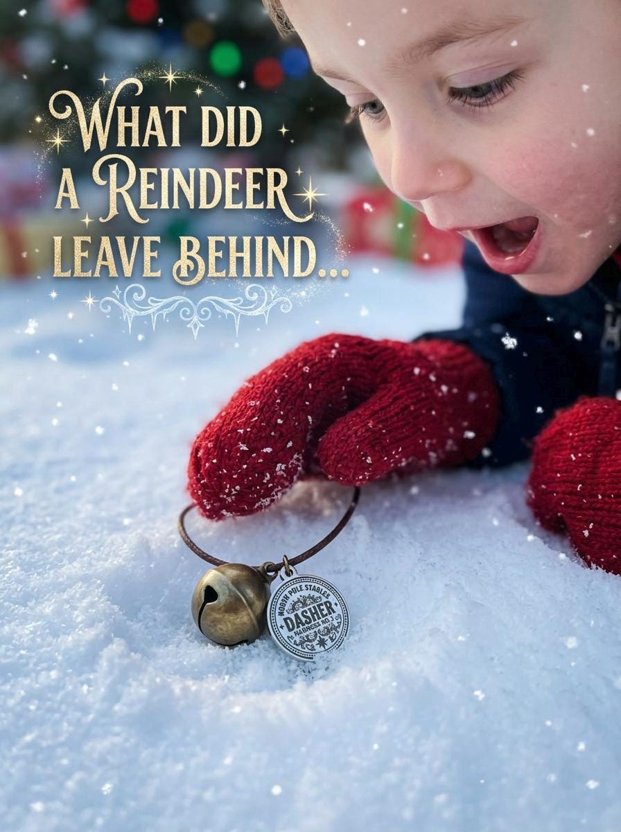 Lost REINDEER HARNESS BELL- Discover why Santa chose his Reindeer! Christmas Eve Box Gift | Stocking Filler