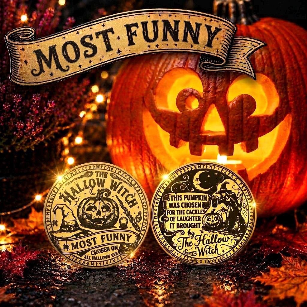 Halloween Witch’s Token -Pumpkin Award from a Visiting Witch | A New Halloween Tradition -Pumpkin Carving Activity & Halloween Keepsake Gift