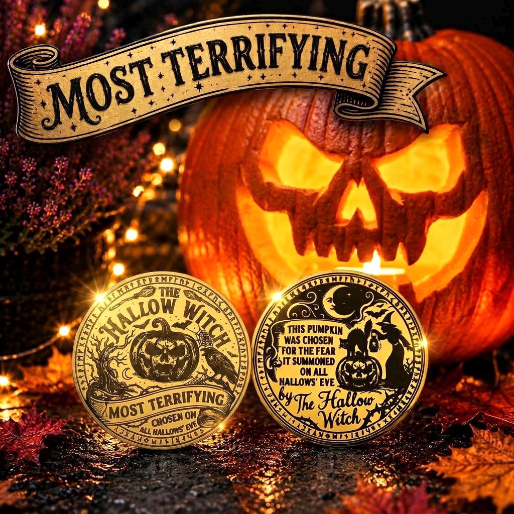 Halloween Witch’s Token -Pumpkin Award from a Visiting Witch | A New Halloween Tradition -Pumpkin Carving Activity & Halloween Keepsake Gift